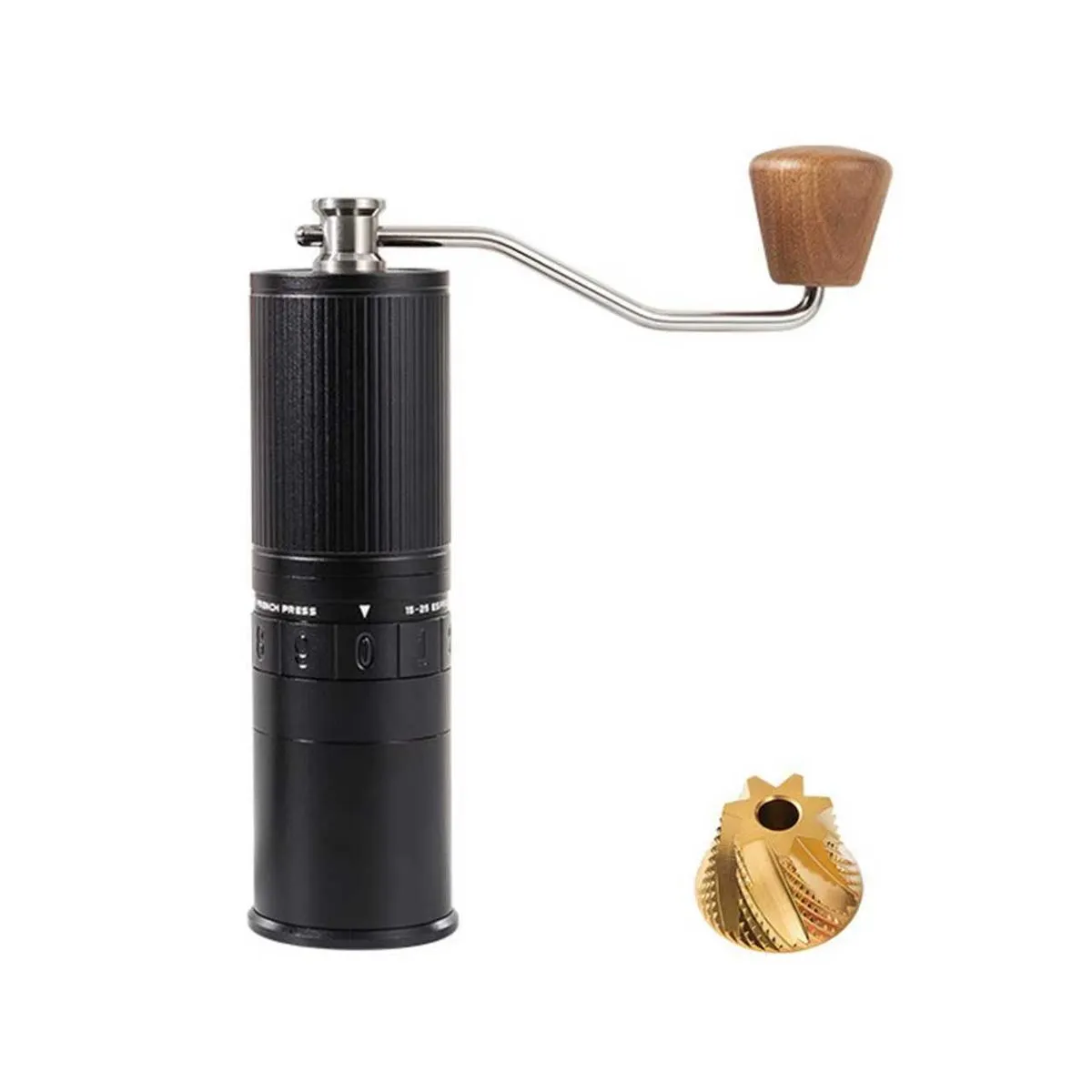 Professional Manual Coffee Grinder,Space Aluminum - Black