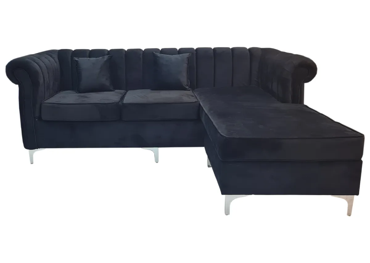Universelle 3 Seater Couch - Black