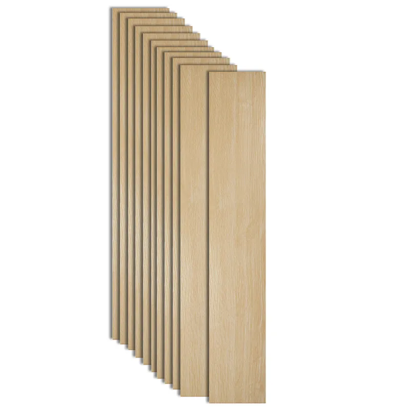 Vinyl Flooring Self-Adhesive Waterproof Sticker Tiles 36 Pcs DIY - Beige Wood