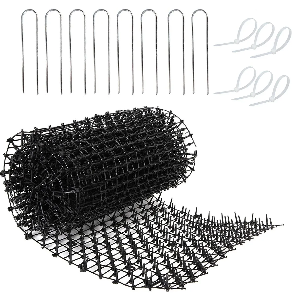 Cat Scat Mat With Spikes Deterrent Anti-Digging Mat with Staples
