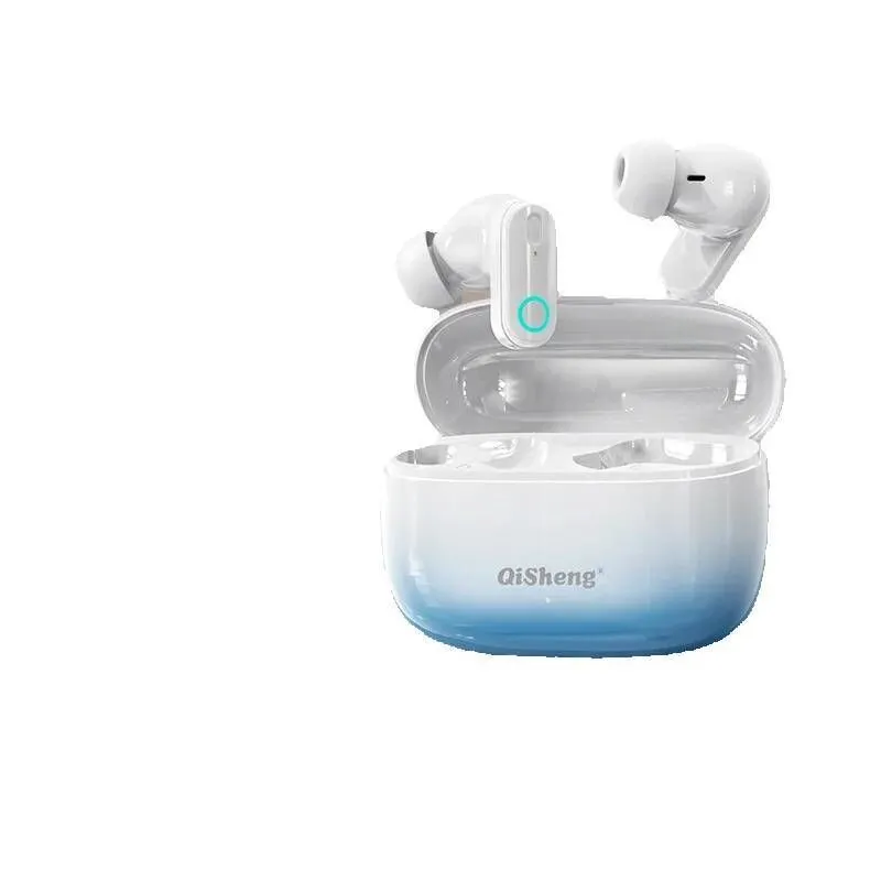 Stunning Looks&Powerful Performance Gradient Semi-in ear Bluetooth Earphone - Blue and white