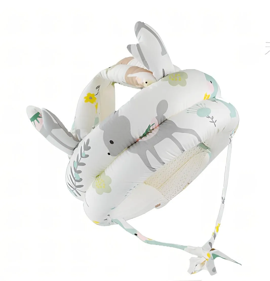 Adjustable Protective Cap Child Safety Headguard Hat For Running Crawling - White deer