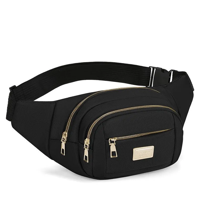 Large-capacity multi-function outdoor Sport Waist Bag - Black
