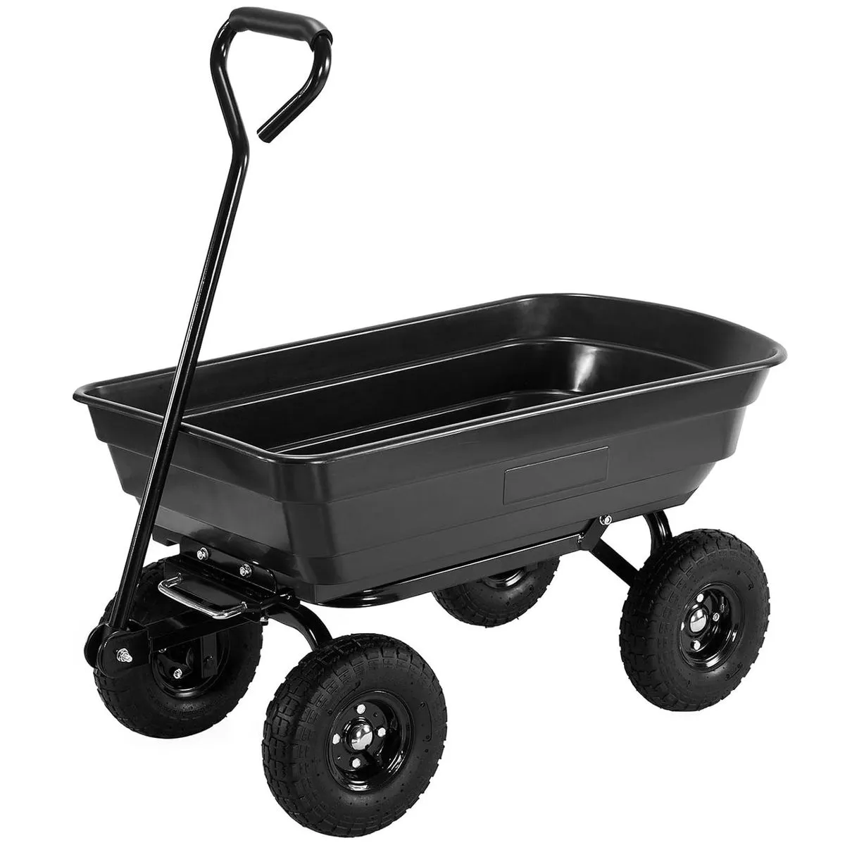 Garden Dump Cart - Large Capacity Dump Wagon Cart Utility Yard Cart