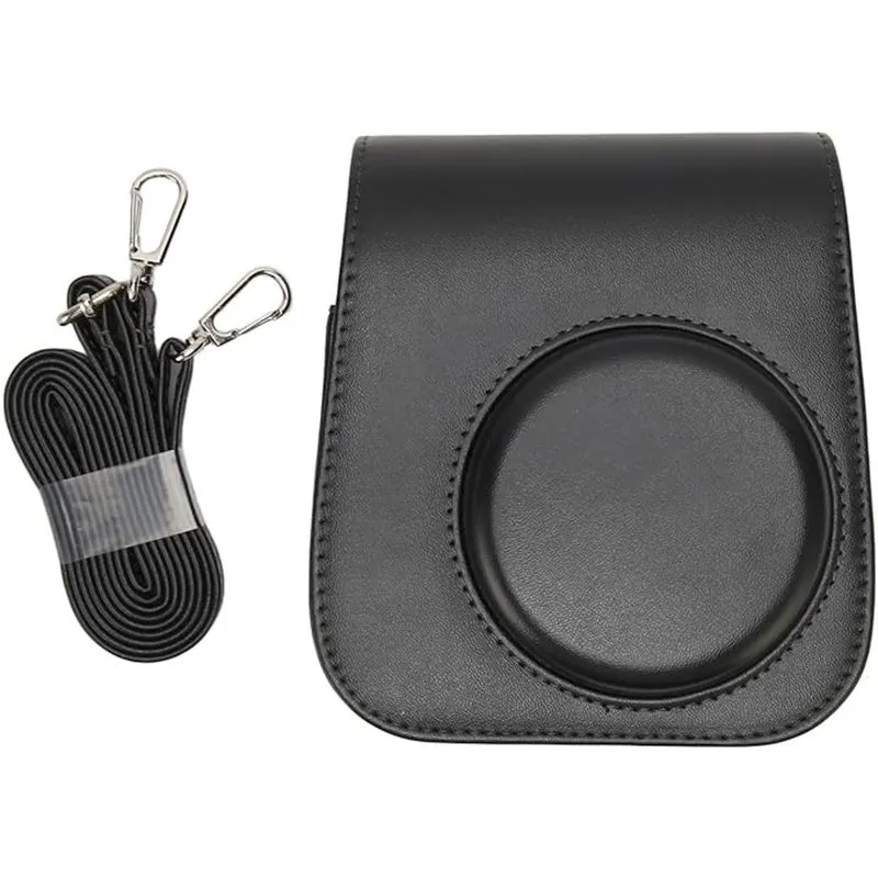 PU Portable Camera Bag Case & Strap for FUJIFILM Instax Mini 12/11/9/8 - Black