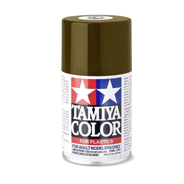 Tamiya - TS Range Lacquer 100ml Spray Paints Assorted - TS-1 Red Brown