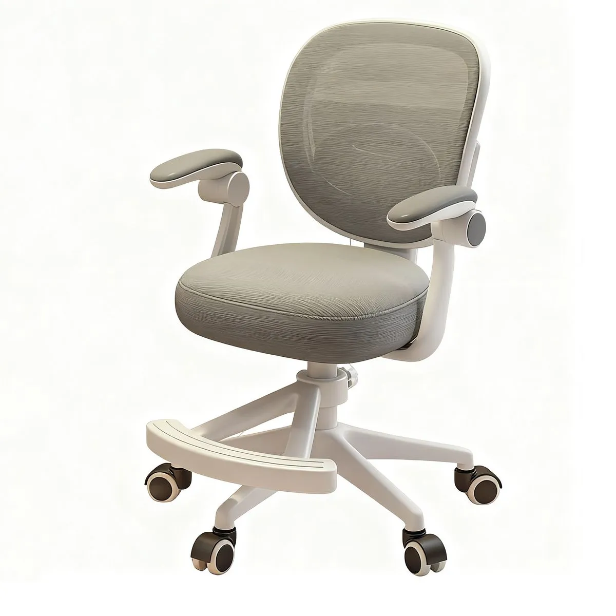 Kids Ergonomic Study Chair Adjustable Height Swivel Desk Chair For Home - Grey
