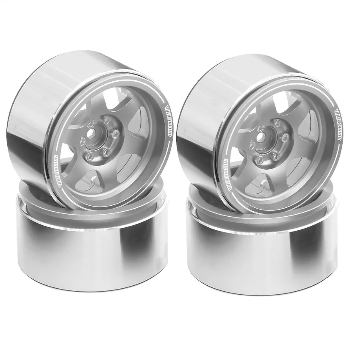 Wheel Rims Hub for 1/10 1/8 Trx4 Rc Car Upgrade Parts Silver