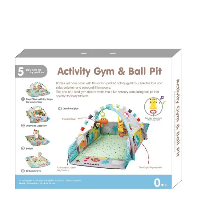 3 in 1 Grow With Me Activity Play Gym & Ball Pit - Blue