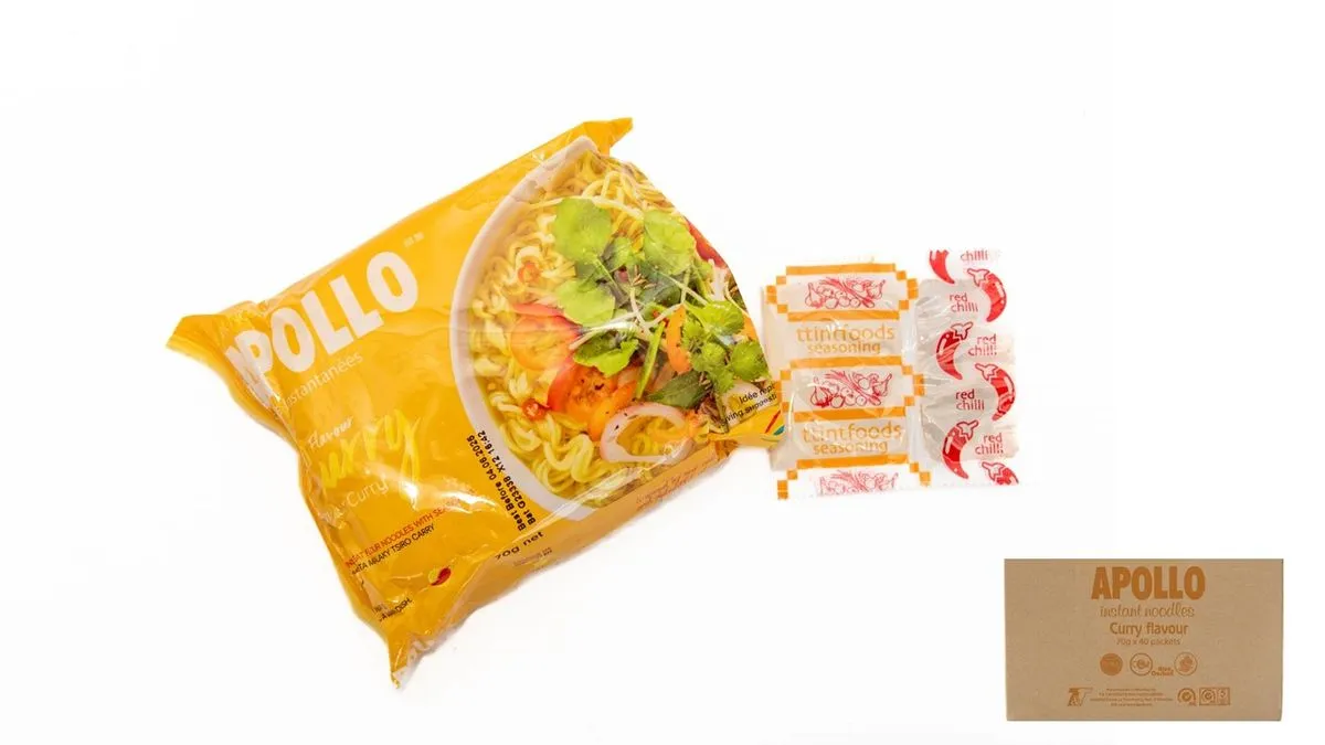 APOLLO INSTANT NOODLES - CURRY FLAVOUR - (40 x 70g) - Box