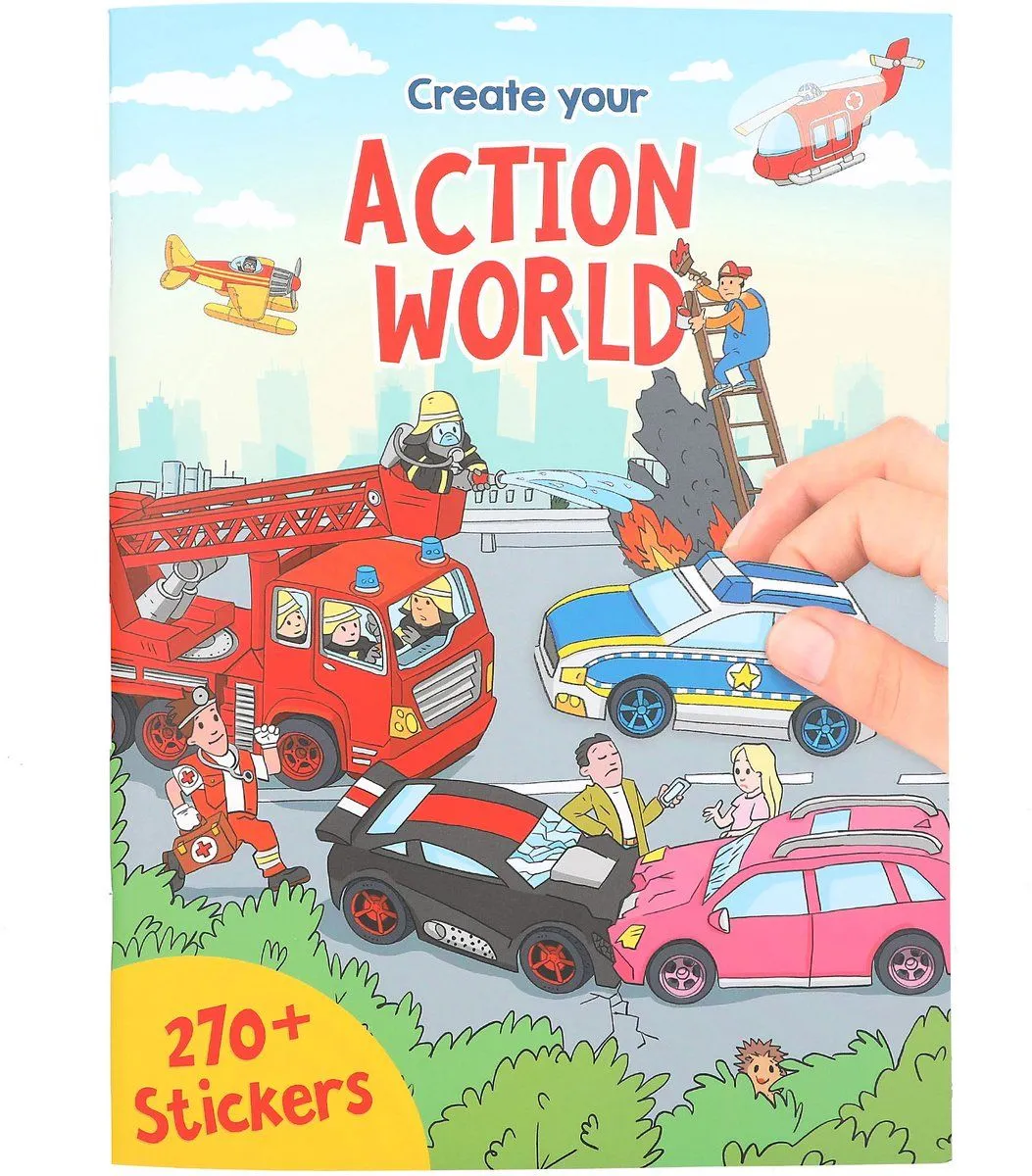 Create Your Action World Sticker Book (270 Stickers)