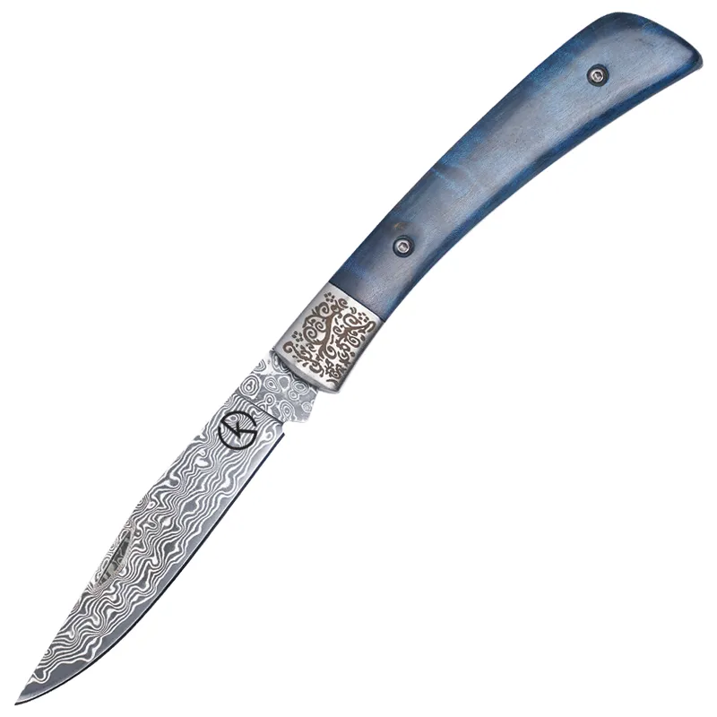 Koch Knives KKJ151 Stainless Damascus EDC Slip Joint Folder