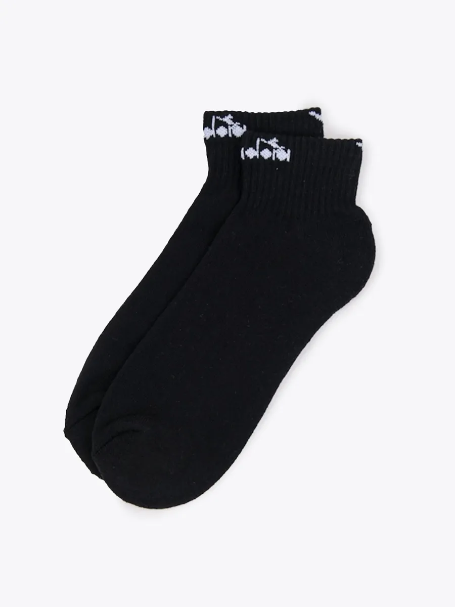 Diadora Primo Quarter Ankle Socks - OSFA - 5 Pack - Black