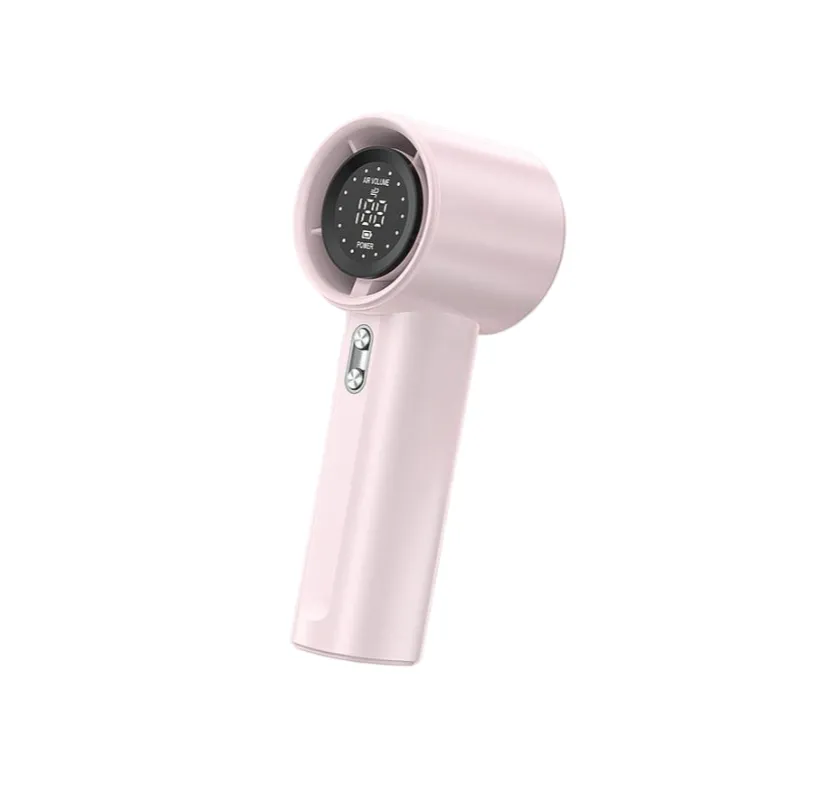 Handheld Mini Fan With 100 Speed Settings And Digital display - Pink