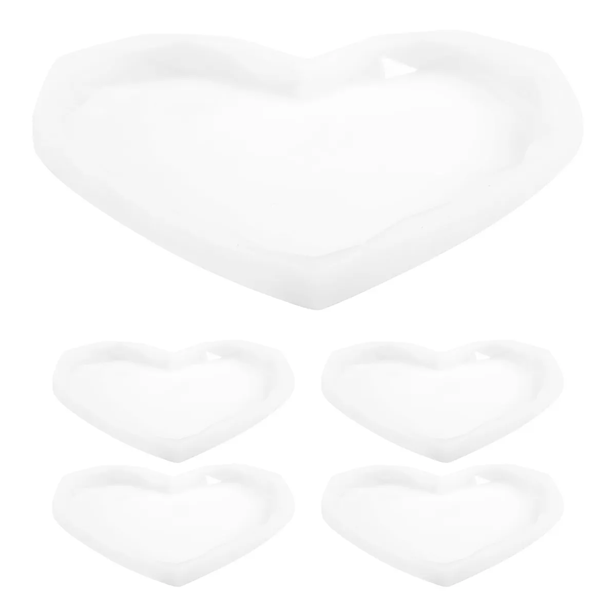 5Pcs Silicone Coaster Moulds For Resin Cup Mats Epoxy Casting Moulds