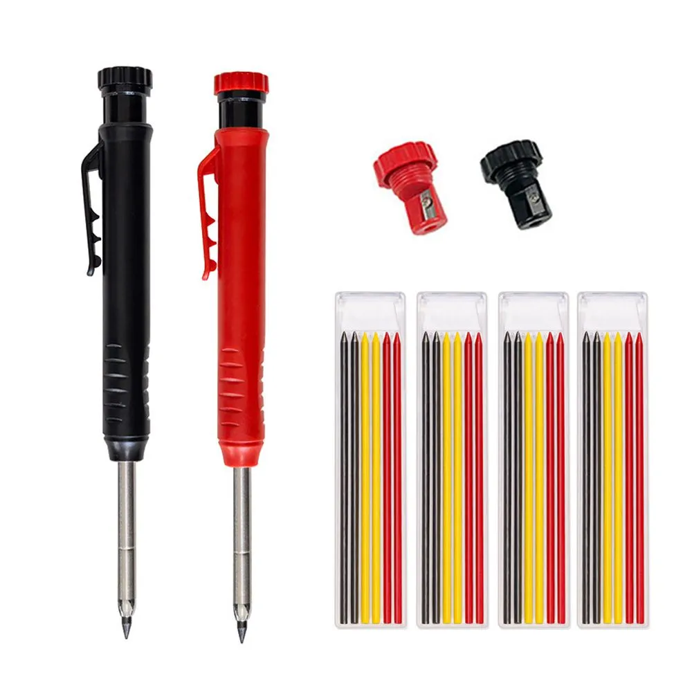 2 Pack Carpenter Pencils Mechanical Pencils with 24 Refills