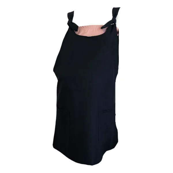 Maternity Overalls Dress with Shoulderless Top - Black & Pink