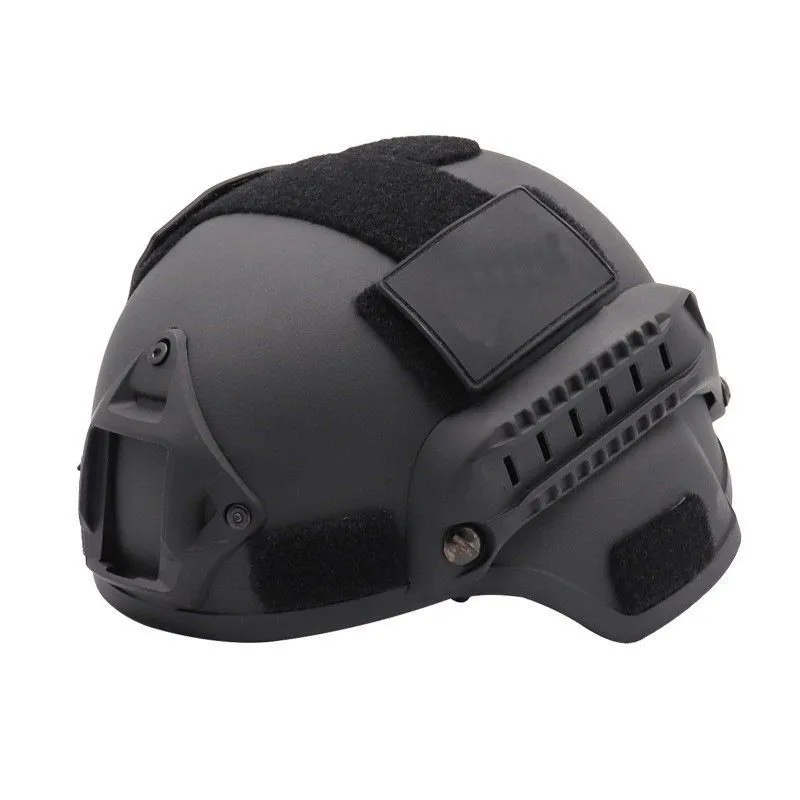 Tactical Fast Bump Helmet with Side Rails & NVG Mount - Black