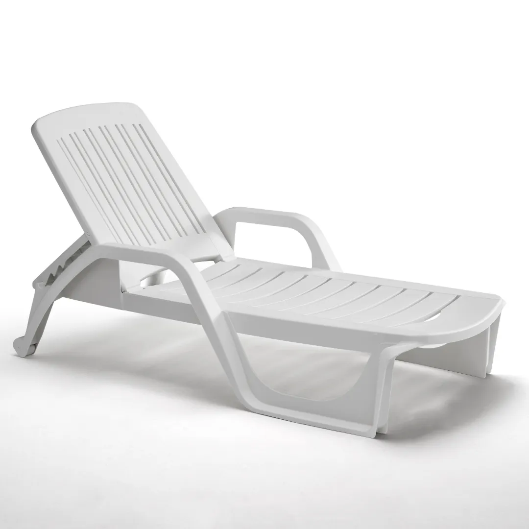 ECONOFURN Bica Zanzibar Sun/Pool Lounger - Bianco