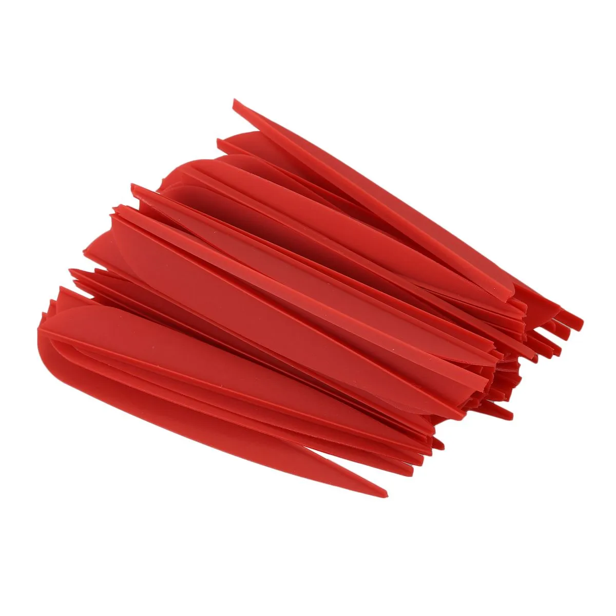 Arrows Vanes 4 Inch Plastic Feather Fletching 50 Pack(Red)