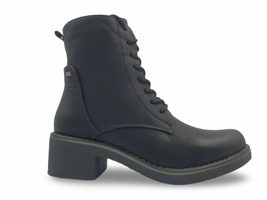 Ankle Black Boots With Lace