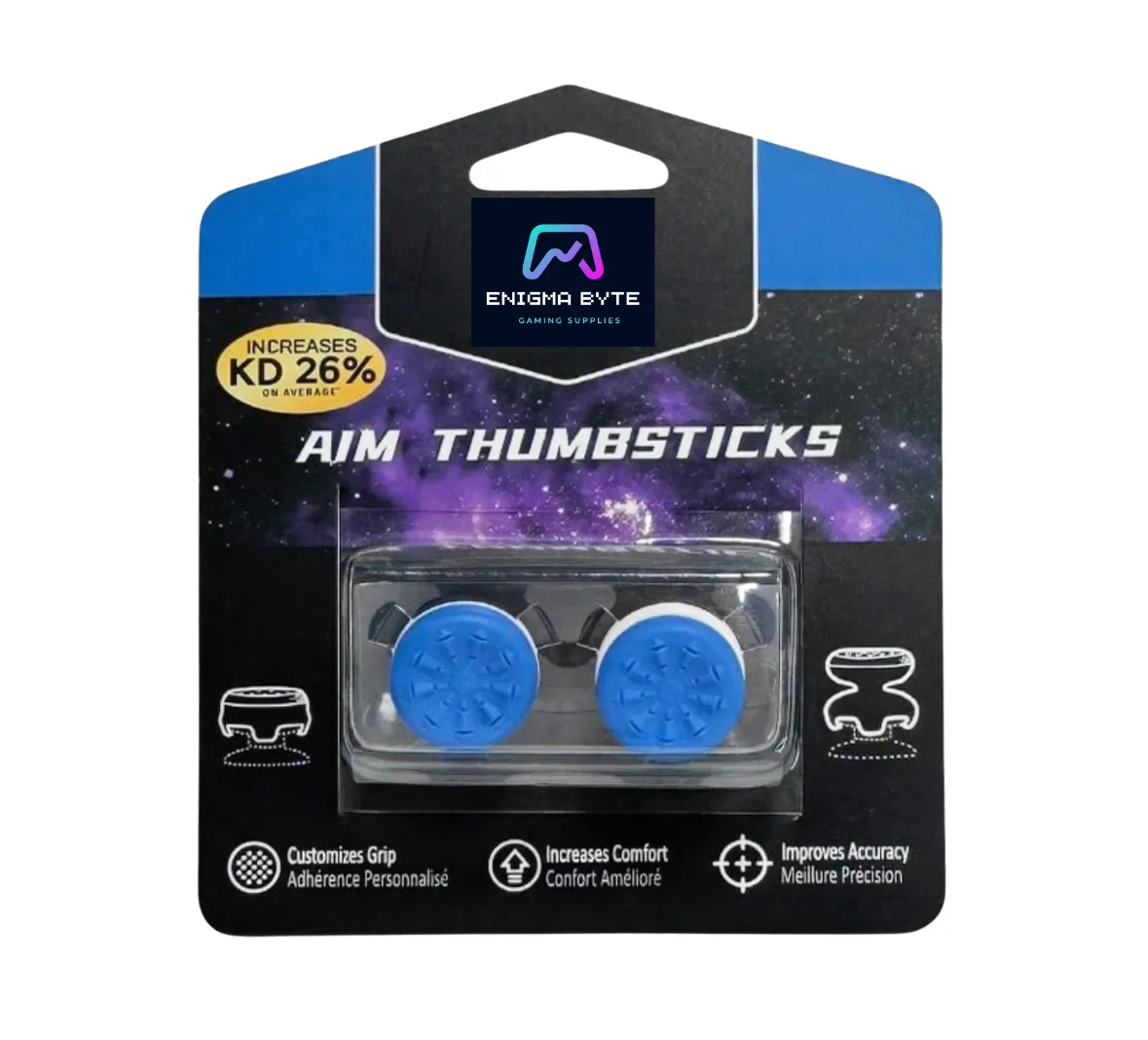 ENIGMA BYTE SILICONE THUMB GRIP For P5/ P4, For P5 Joystick Booster Cap - Blue