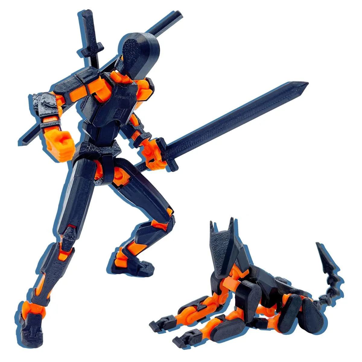 3D Printed Toys Robo 13 Action Figure, Assembly Completed