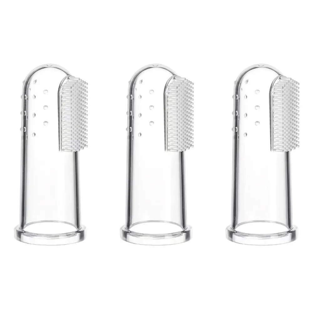 3 Piece-Baby Finger Toothbrush for Training Teething - Infant & Toddles