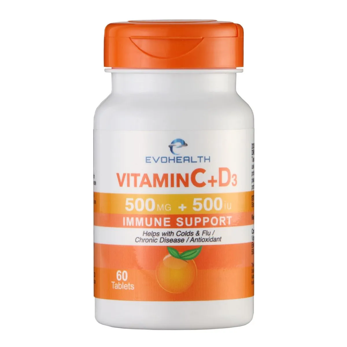 Vitamin C 500mg & Vitamin D3 500iu - 60 Tablets