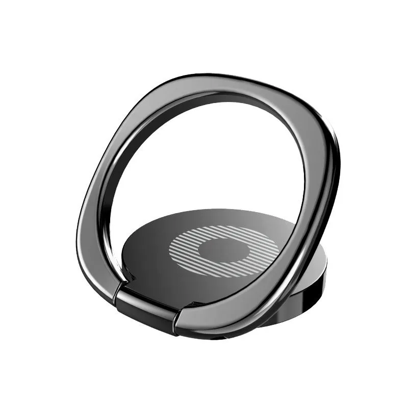 360-Degree Metal Ring Phone Holder Compatible with iPhone Samsung Huawei - Black