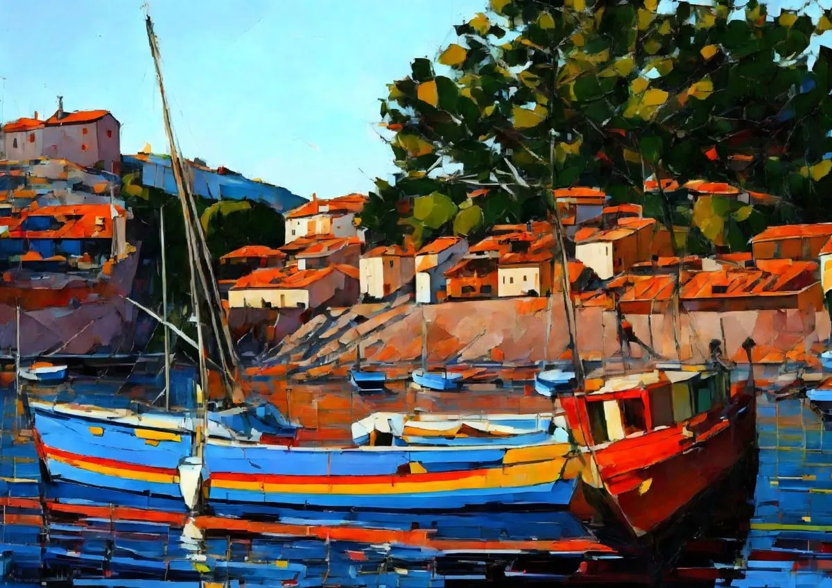 Canvas Wall Art - Catalania Boats Artwork