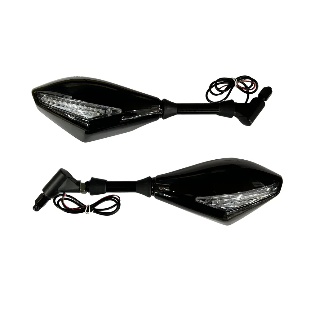 Motorcycle Mirror and Indicator set - Compatible with Honda - Black