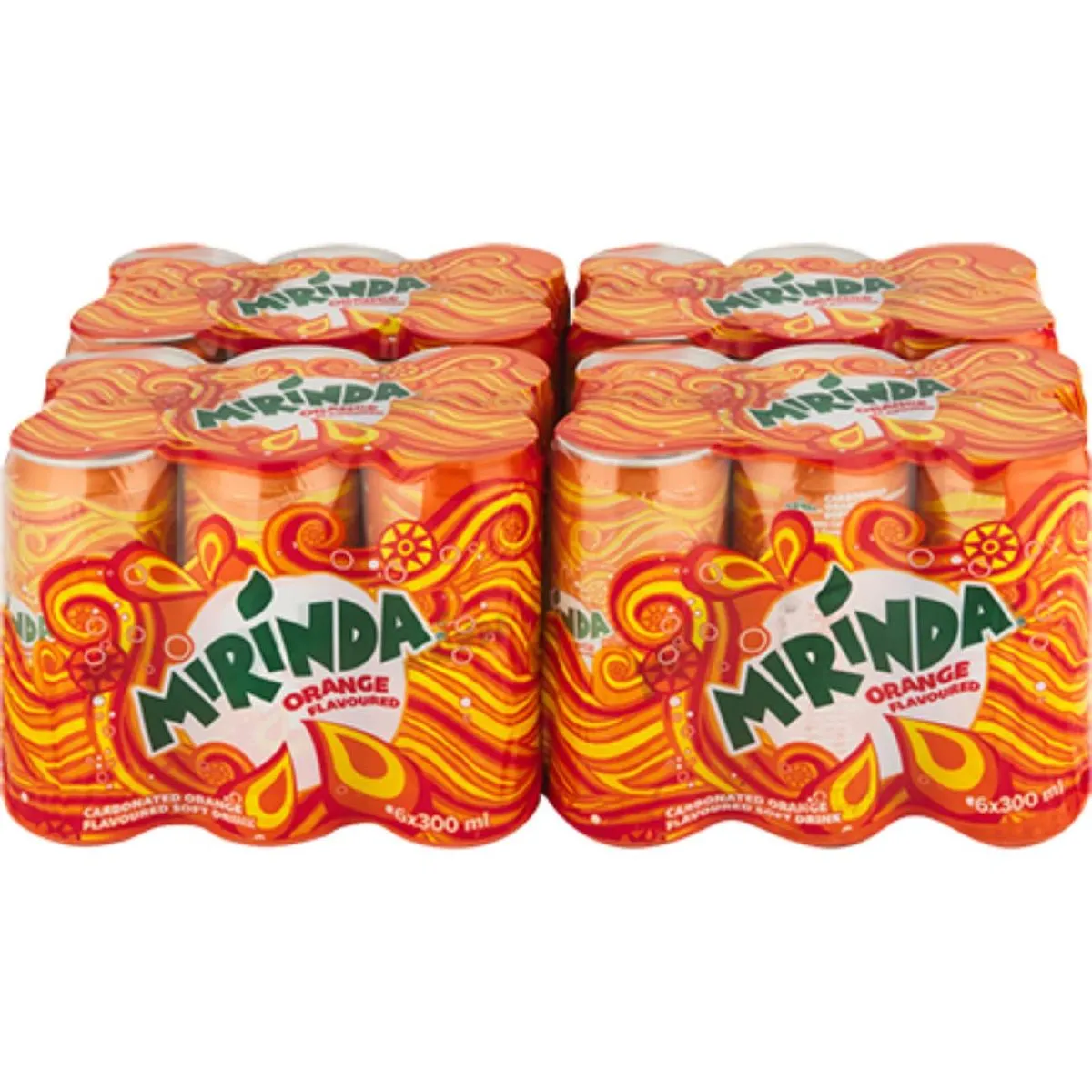 Mirinda Orange Sparkling Soft Drink - 300ml Cans (Pack of 24)