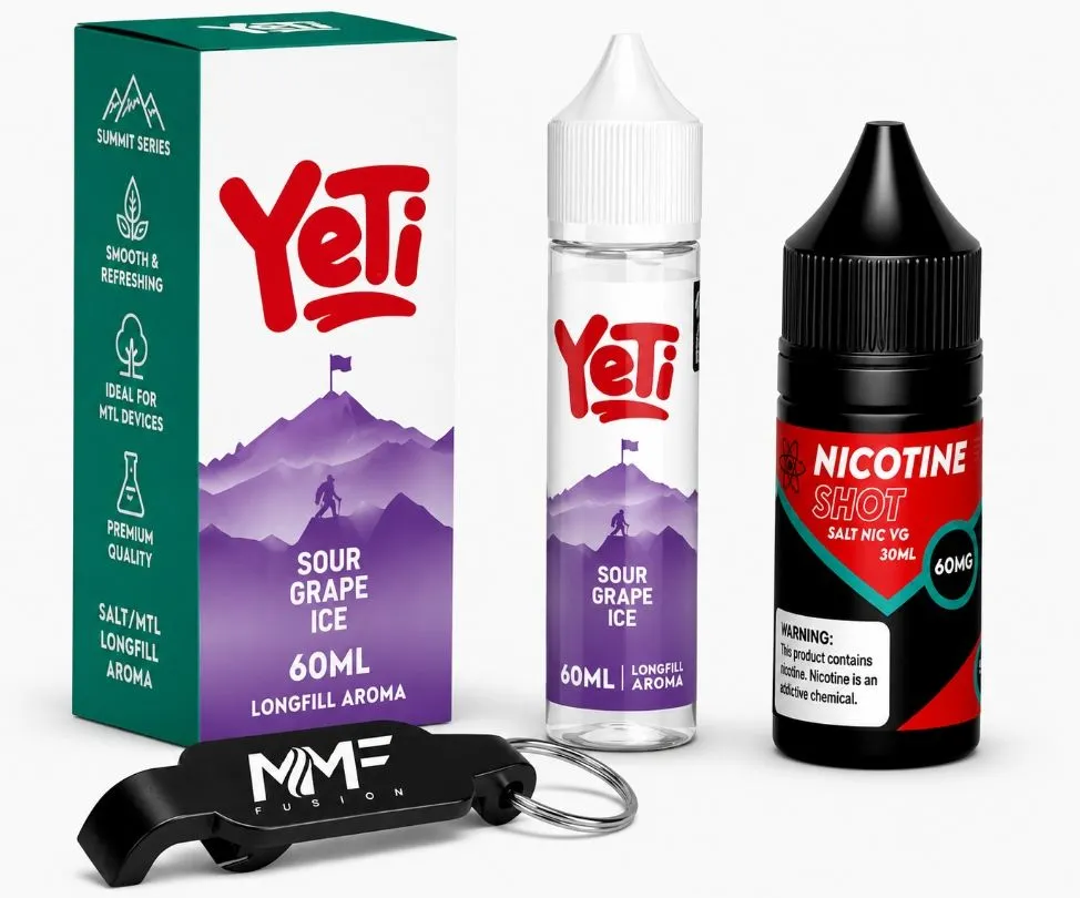 Yeti Series MMF E-Liquid 60ml Juice 30mg - Sour Grape Ice