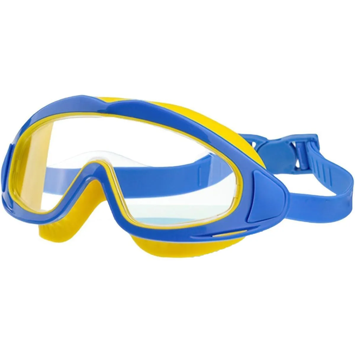 Swimming Goggles UV Protection Leakproof Anti Fog Big Frame for 2-16 year - Blue