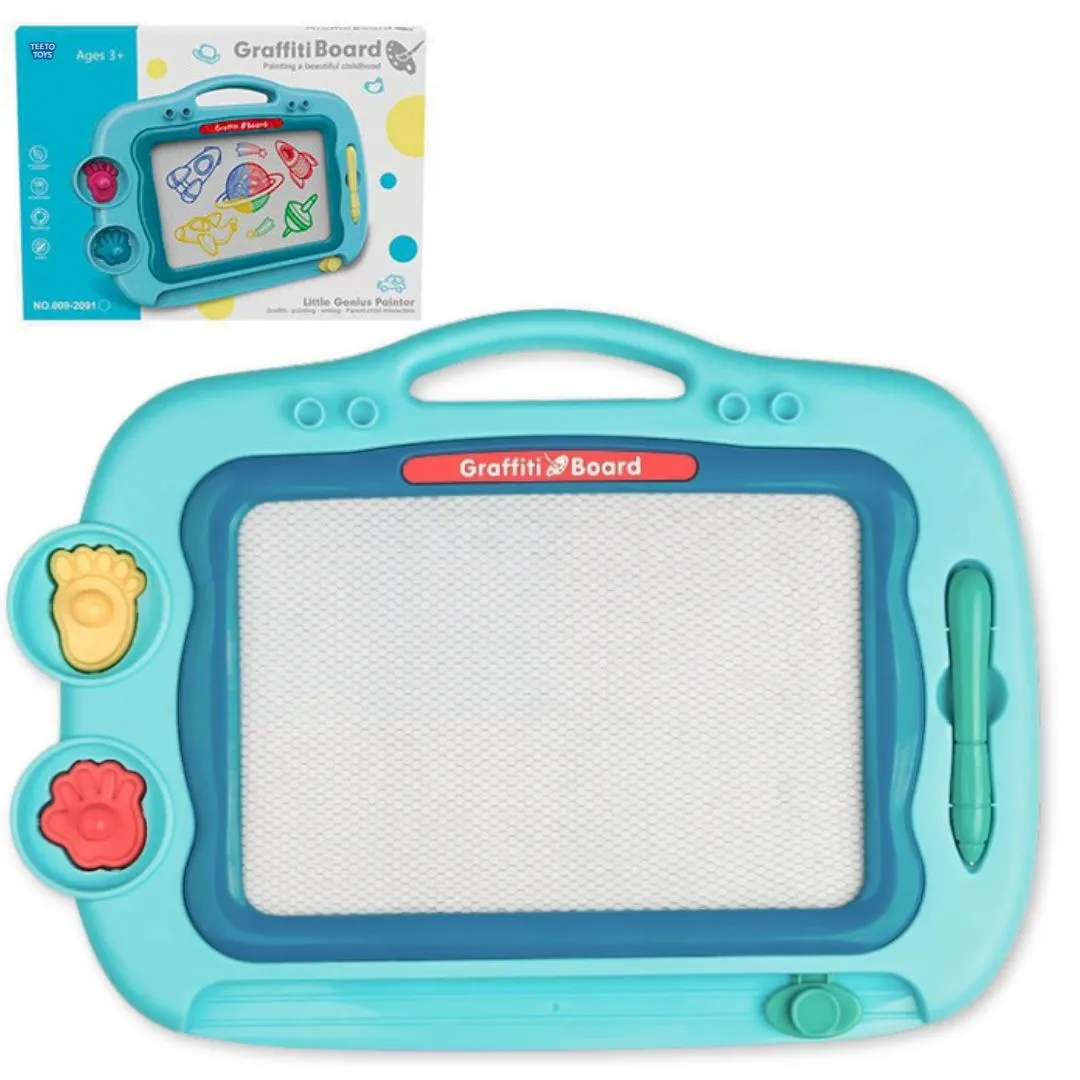 Magnetic Drawing Board Children's Toy - Arts & Crafts Toys for Toddlers - Blue