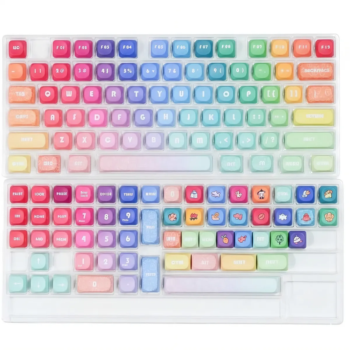 133Pcs PBT Keycaps Set MOA Profile for MX Switches Mechanical Keyboards