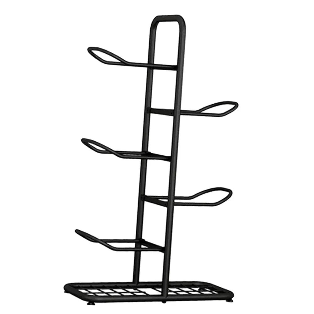 Sports Multi-Layer Vertical Metal Basketball Storage Rack - 86cm - Black