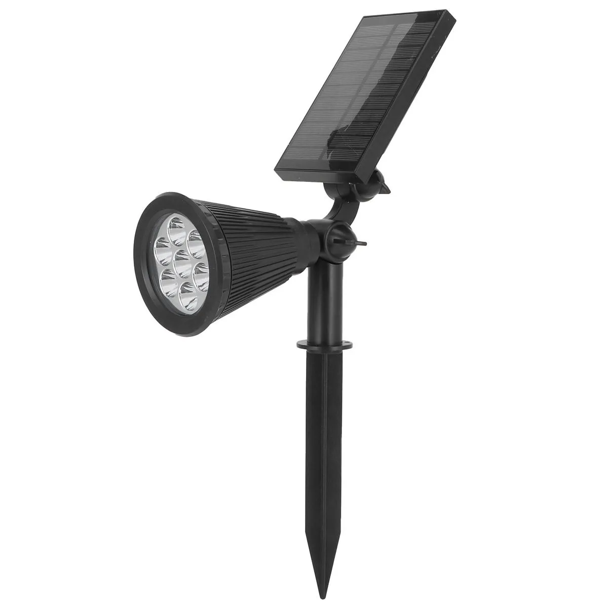7LED Solar Spotlight Colorful Lawn Black