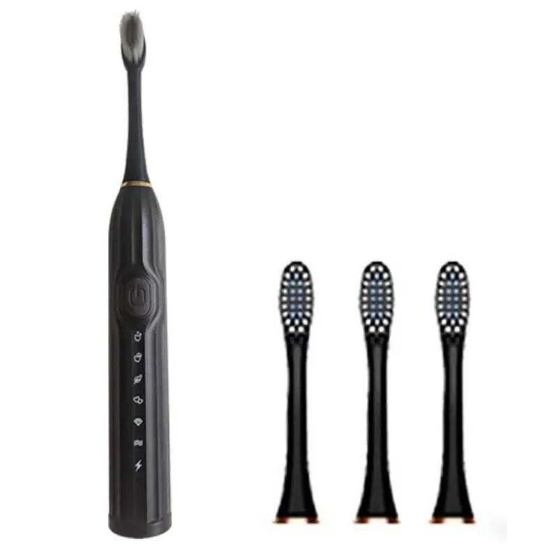 Smart Electric Sonic Toothbrush with 6 Gear Modes/Rechargeable/Adults/kids - Black