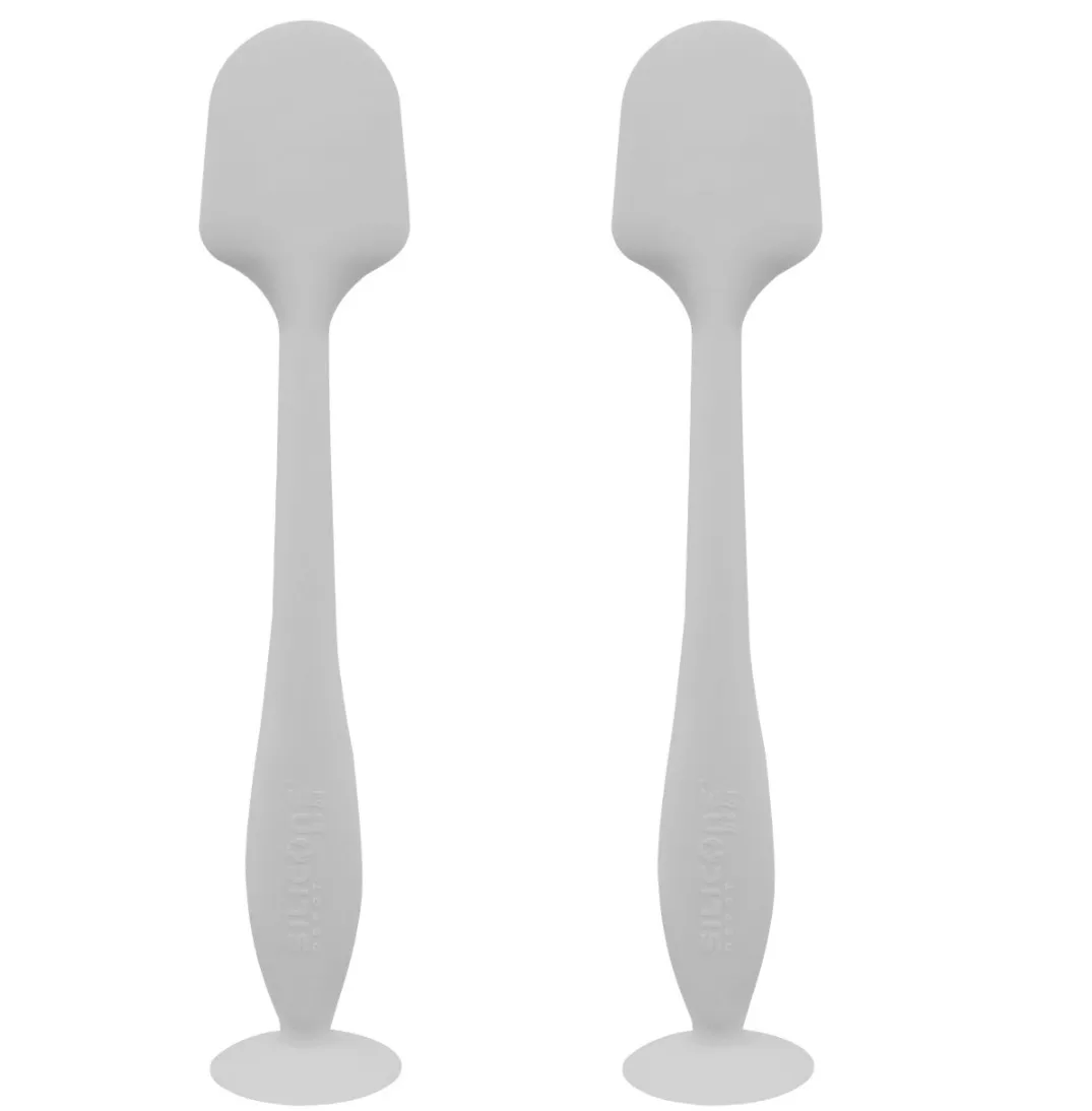Silicone Depot - Baby Bum Spatula Combo - Soft Silicone Cream applicators - Grey - 2 pack