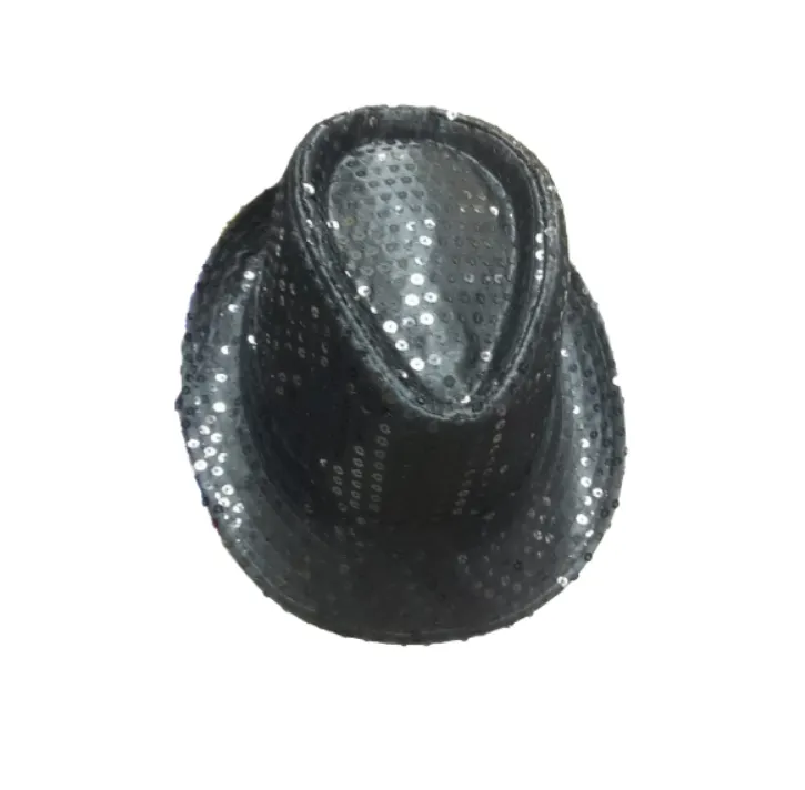 Unisex Bright Sparkly Sequins Party Fedora / Trilby Hats - Black