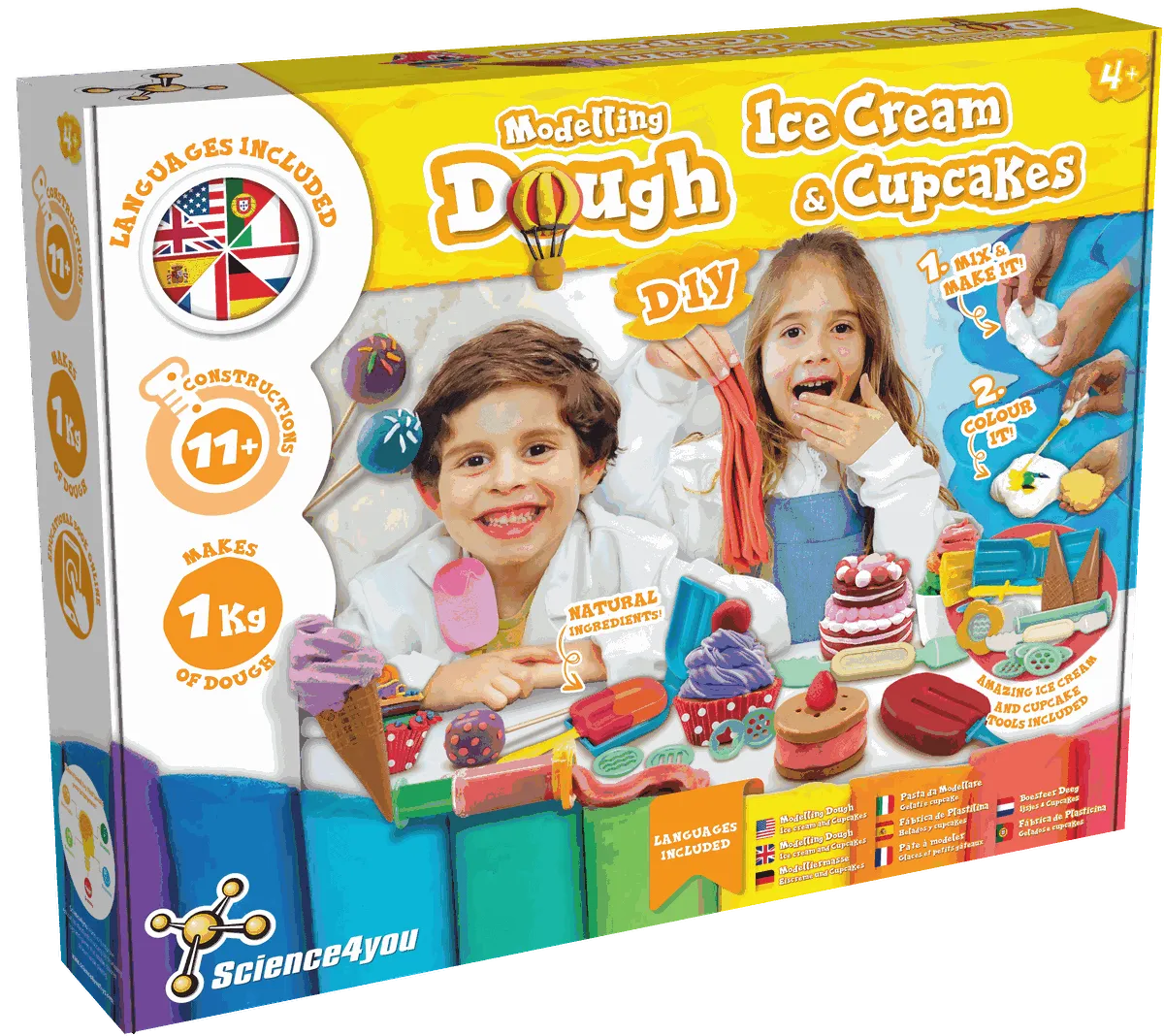 Science4you Ice Cream & Cupcake Dough Creation Kit - Create, Learn & Play!
