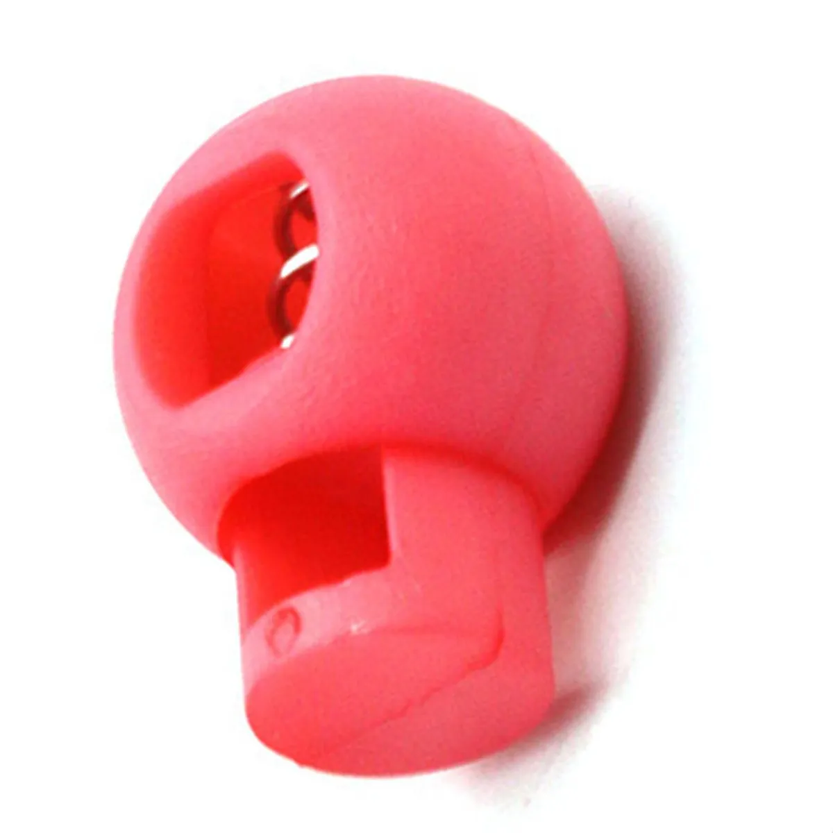 Spring Backpack Shoelace Fastener Rose Red Single Hole End Round