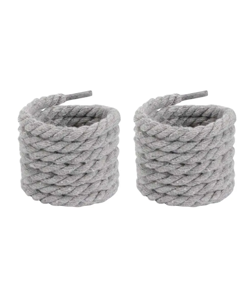 1 Pair American Trend Rope Shoe Laces - Light Grey