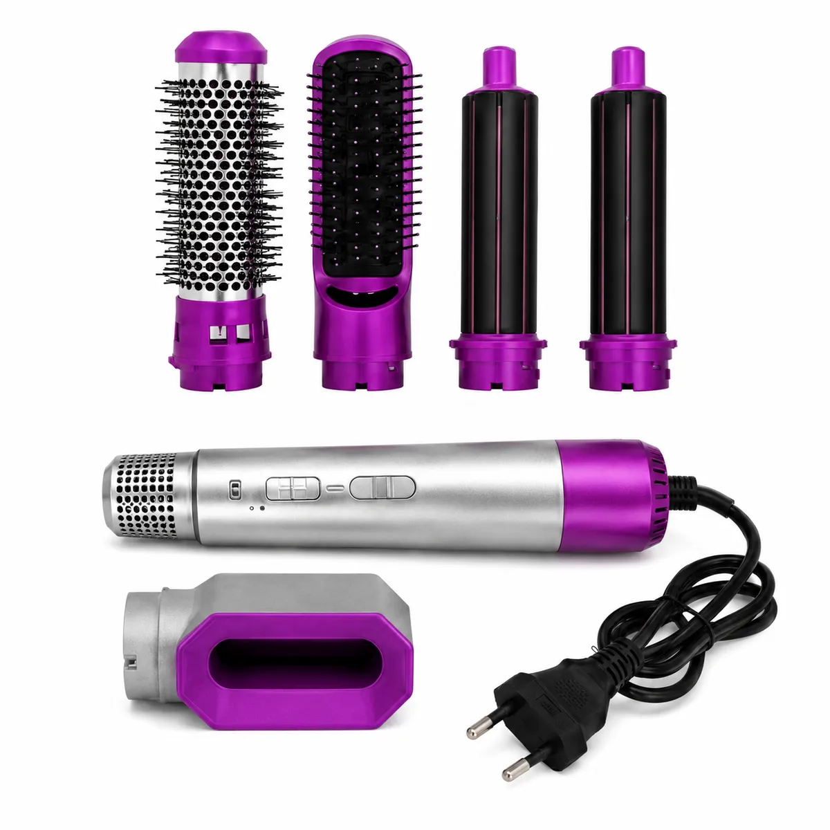 5-in-1 Hot Air Styler Brush, Hair Dryer Curler & Volumiser