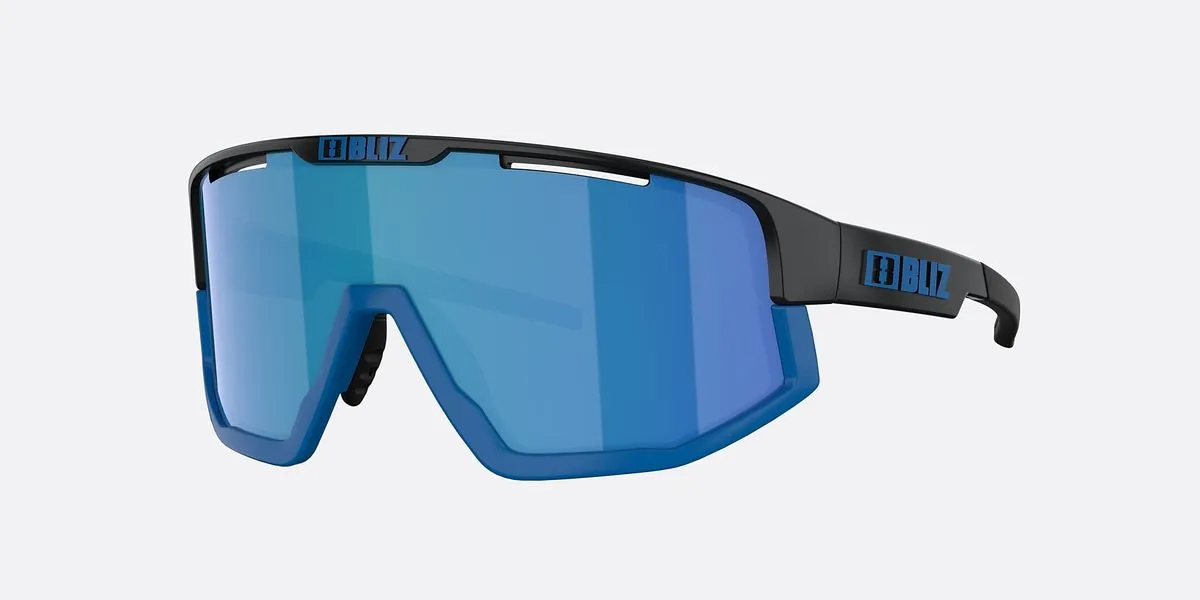 BLIZ Unisex Active Fusion Sunglasses - Matt Black Vasaloppet/Brown/Blue Multi