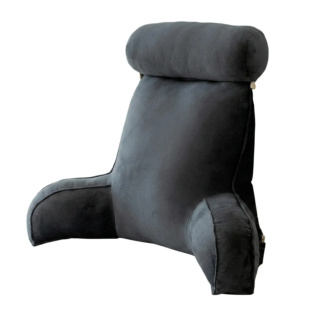 Luxury Reading Pillow - Memory Foam Bed Rest with Arm & Neck Support