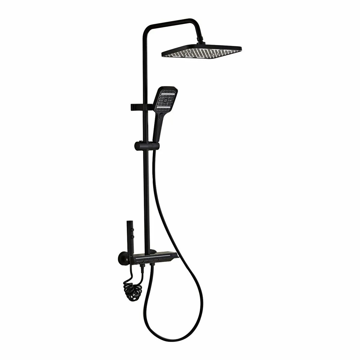 Modern Multifunctional LED Digital Display Shower System 036 - Black