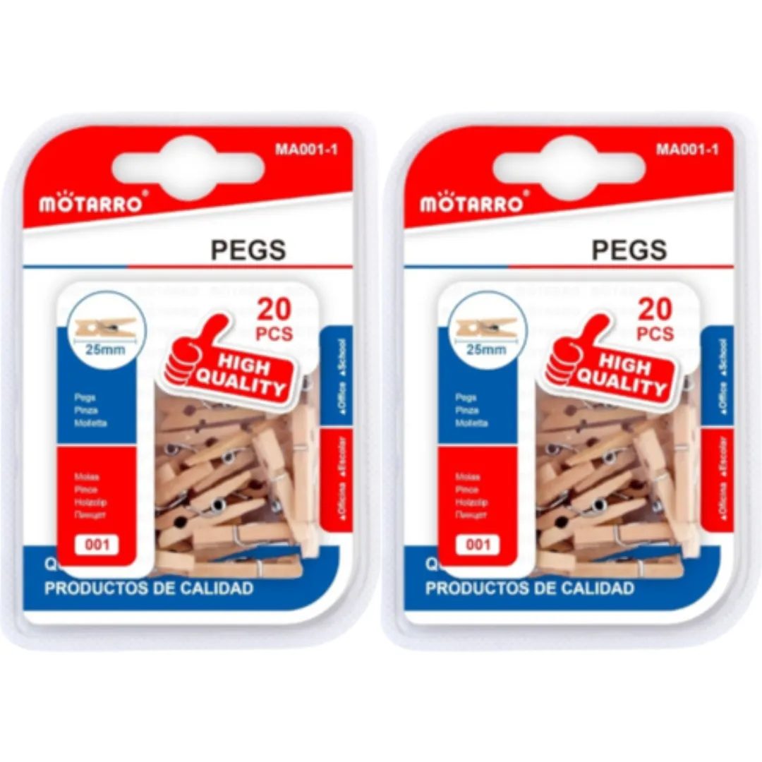 Motarro Pegs 25mm 20PCS - 2 Pack